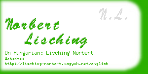 norbert lisching business card